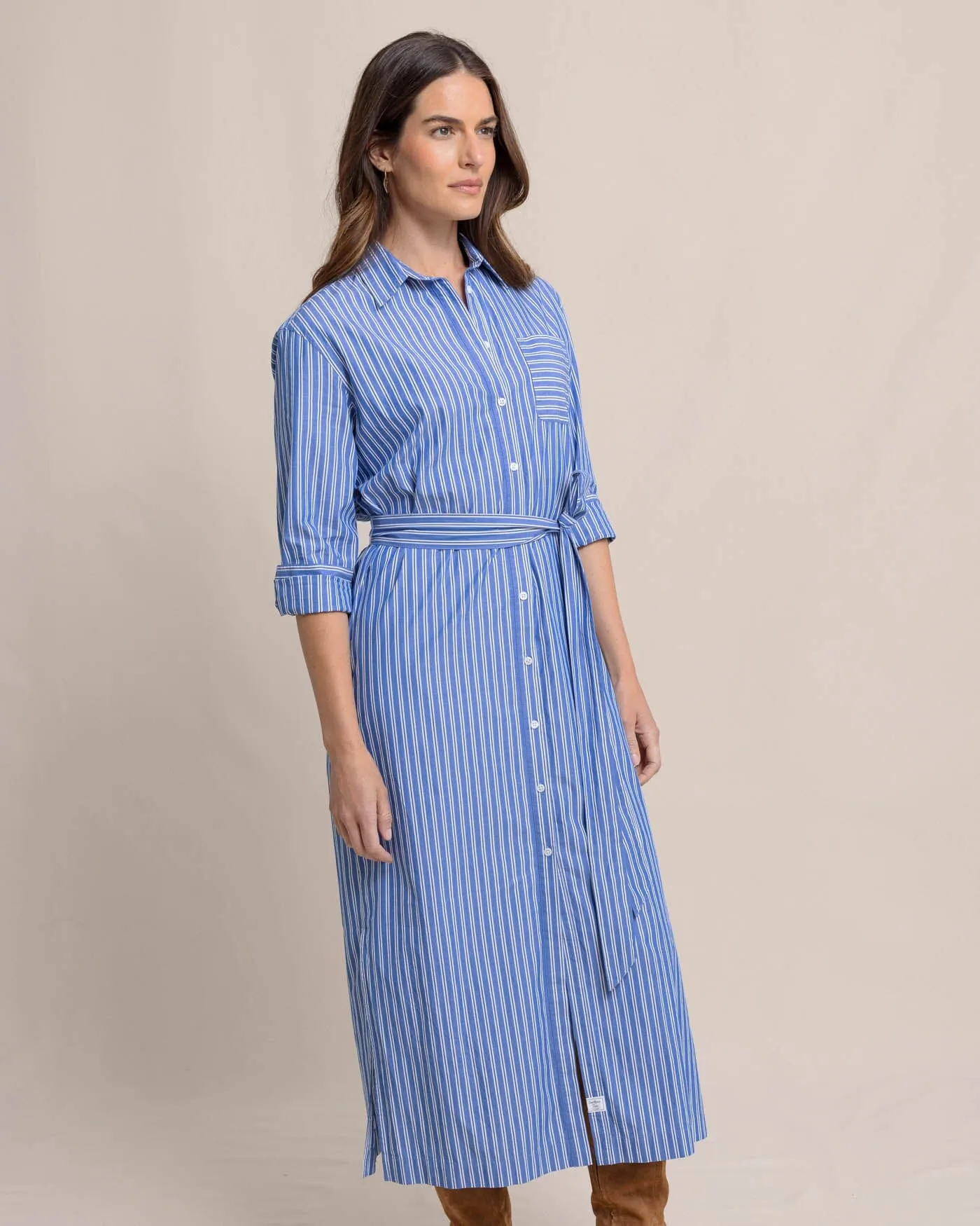 Farren Striped Shirt Dress