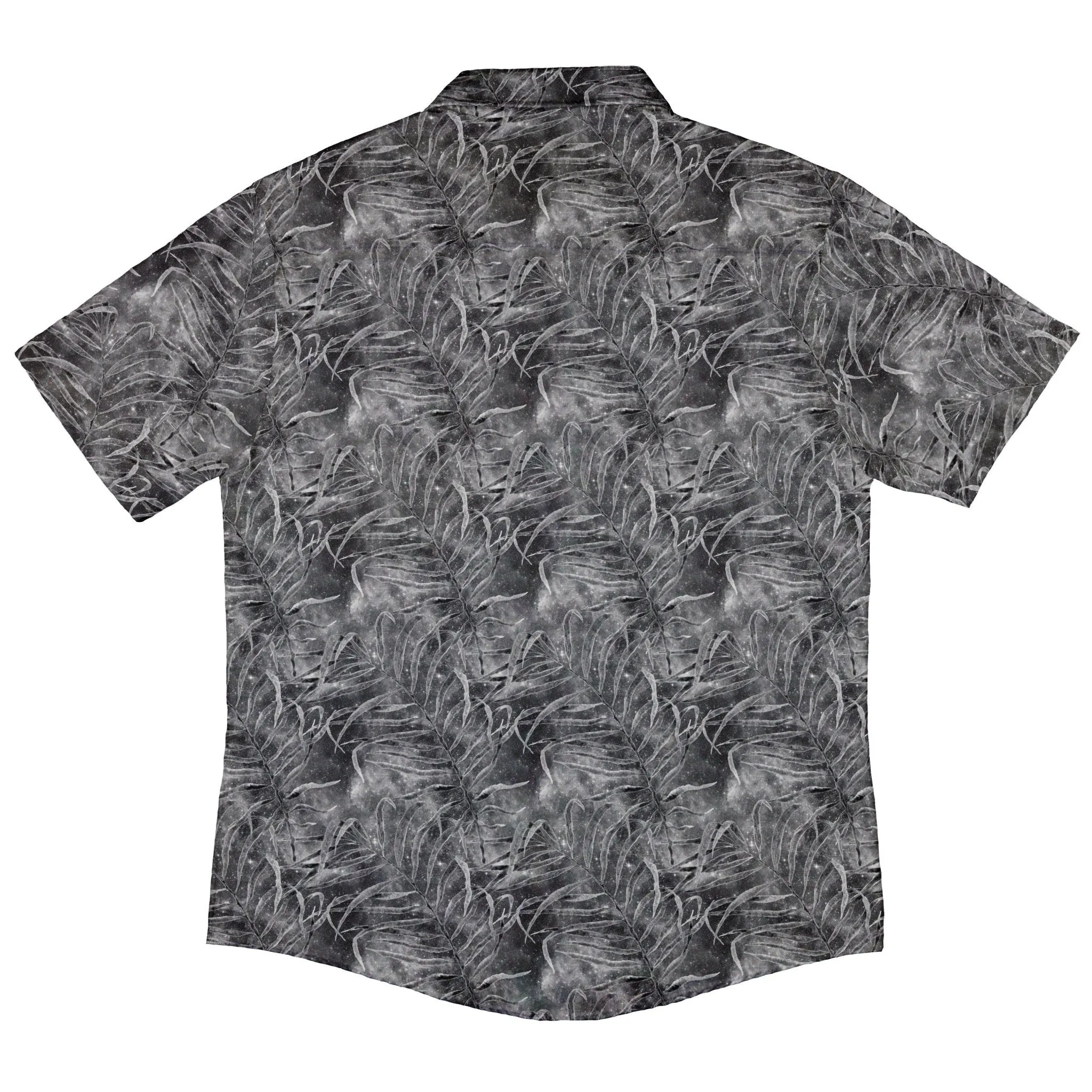 Grey Hawaiian Space Button Up Shirt