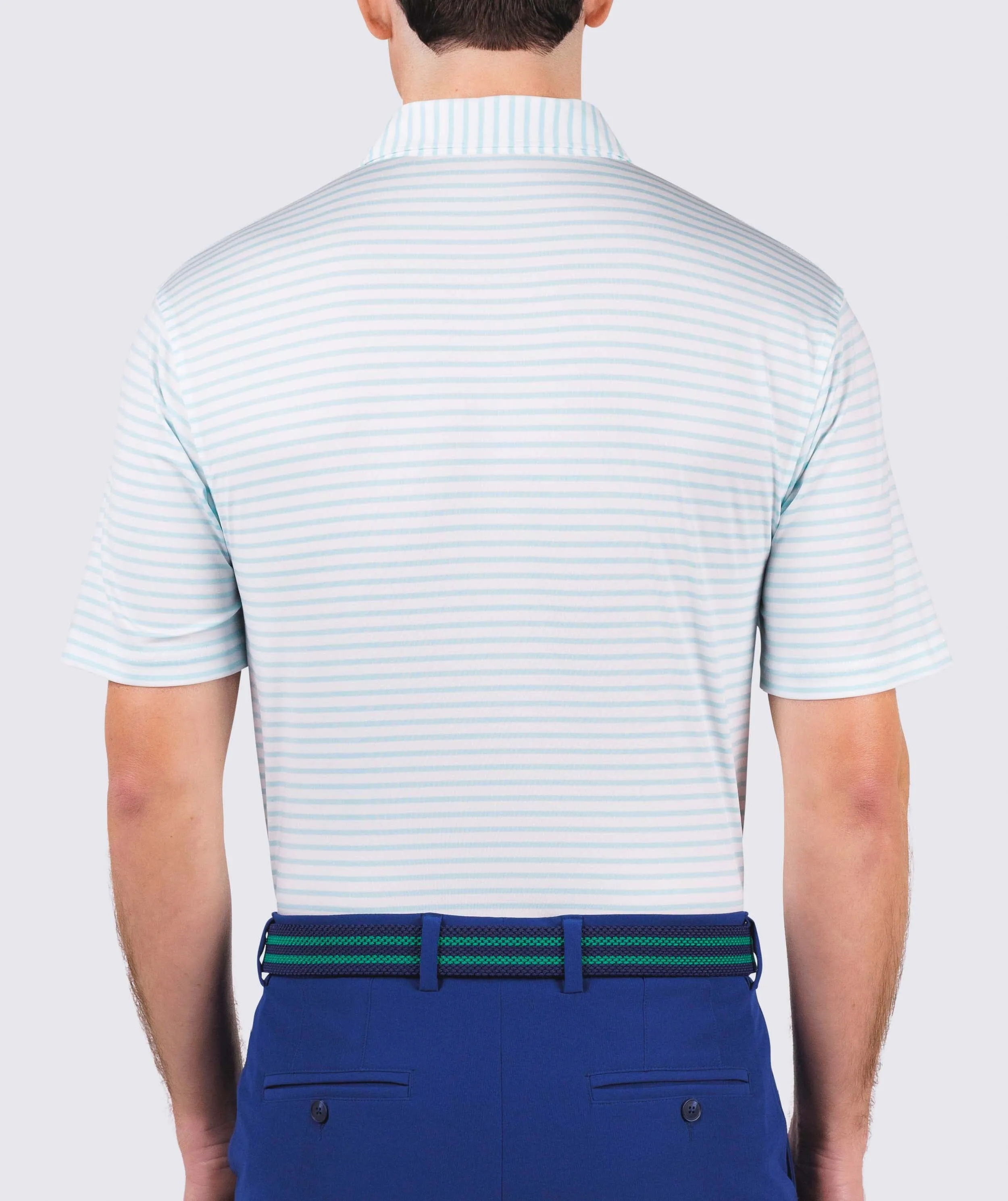 Gus Stripe Performance Polo