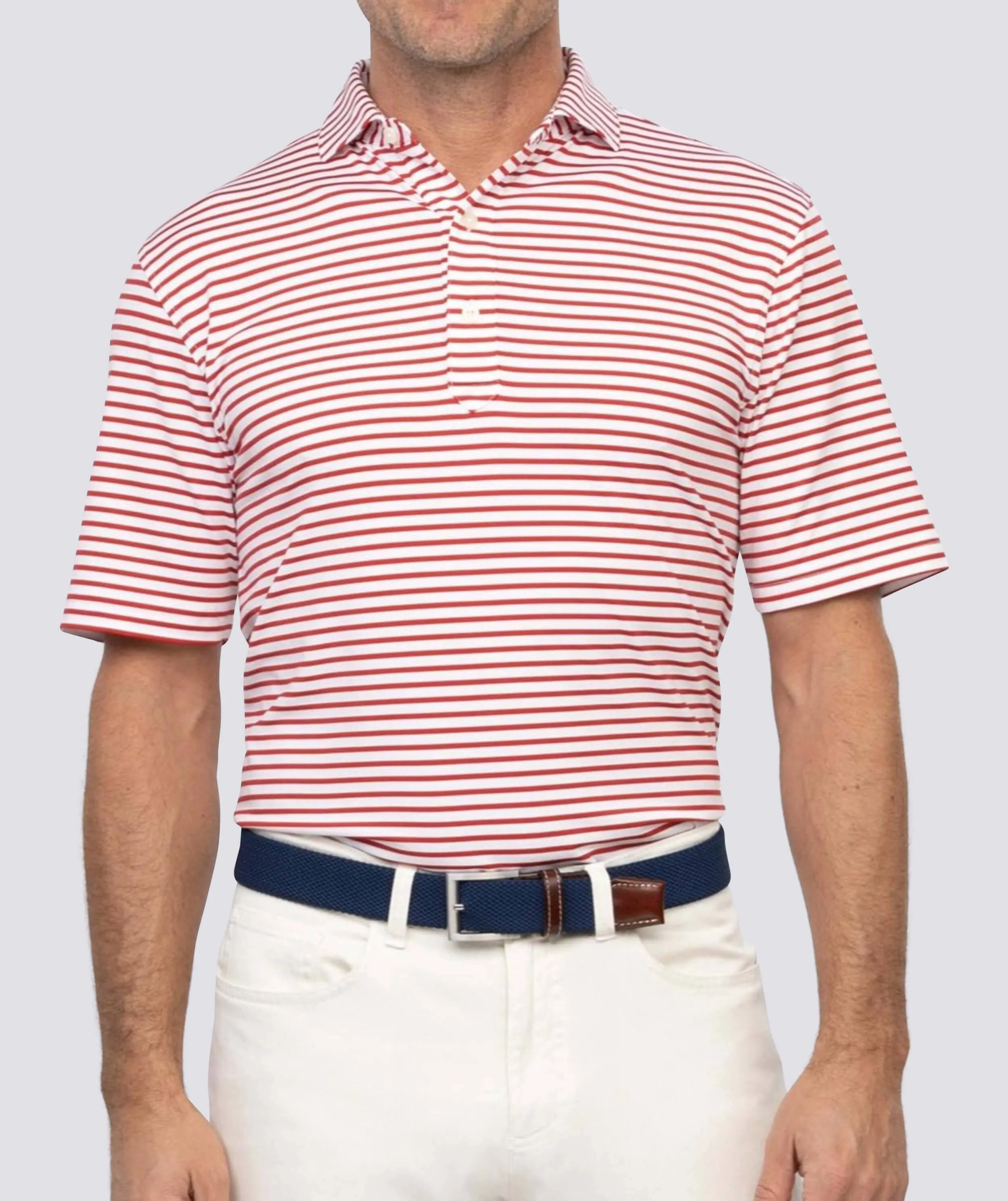 Gus Stripe Performance Polo