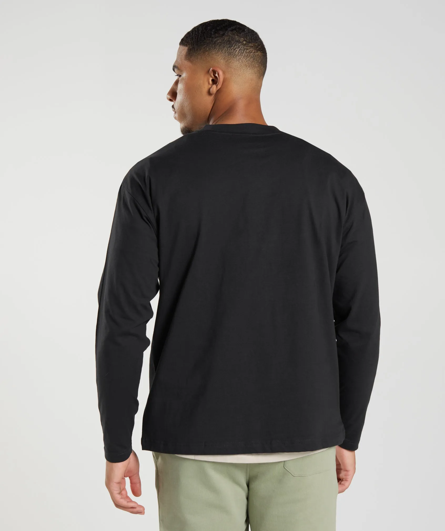 Gymshark Rest Day Sweats Long Sleeve T-Shirt - Black