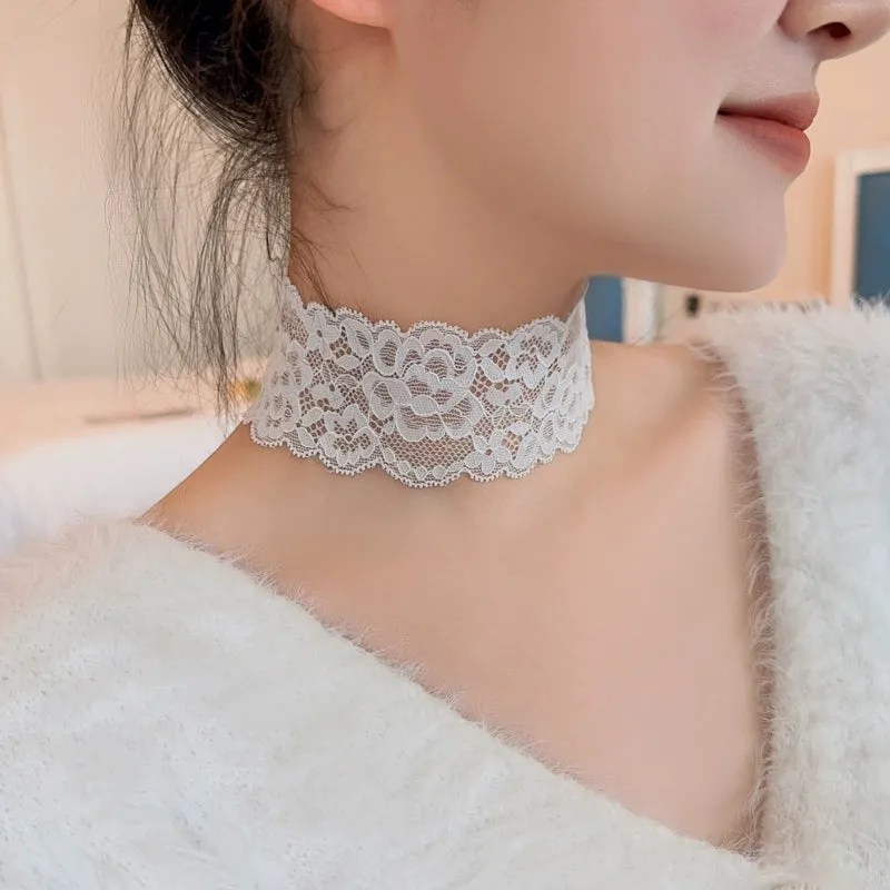 High Stretch Lace Collar Pullover Neck Trim