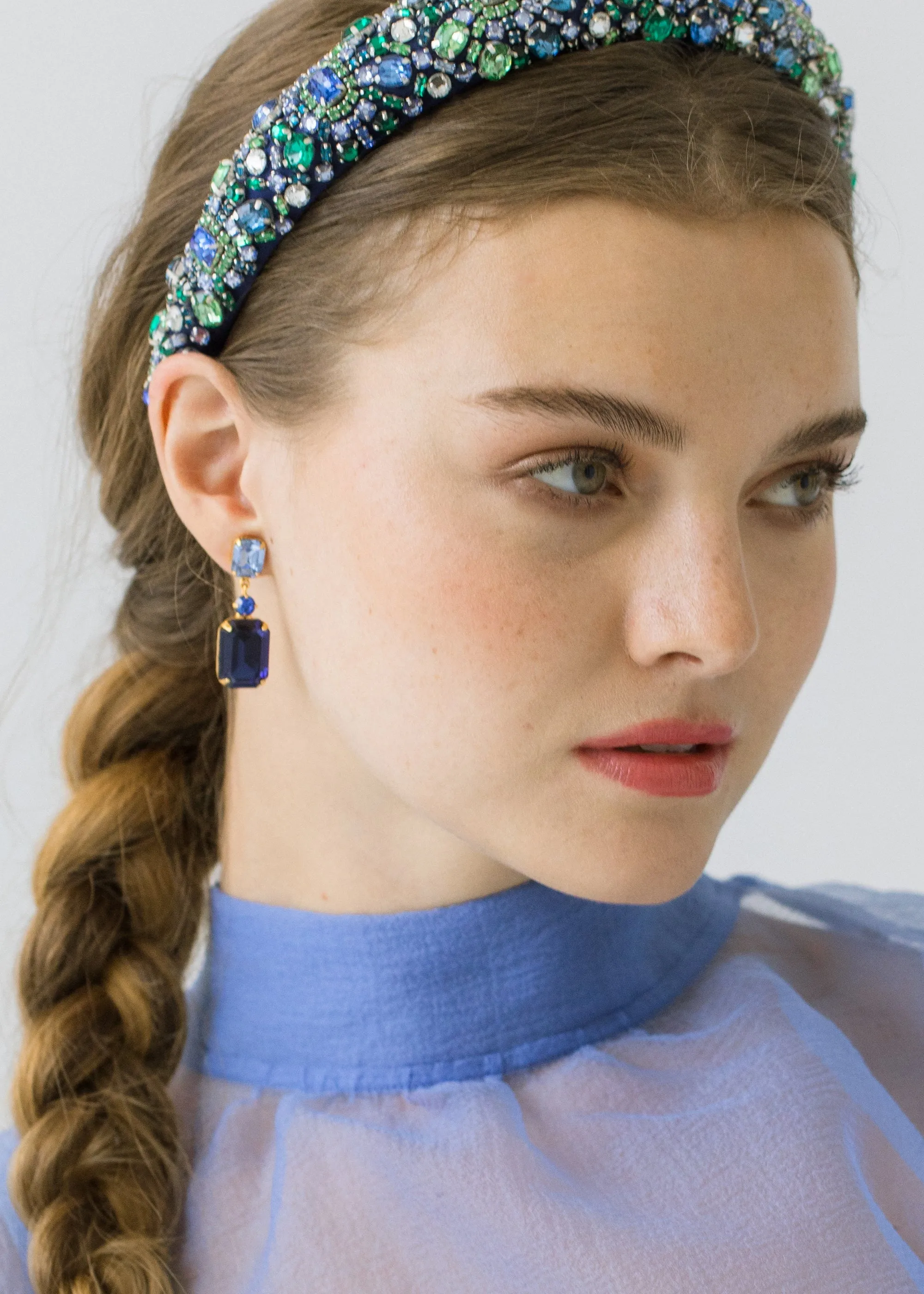 Justine Earrings -- Sapphire