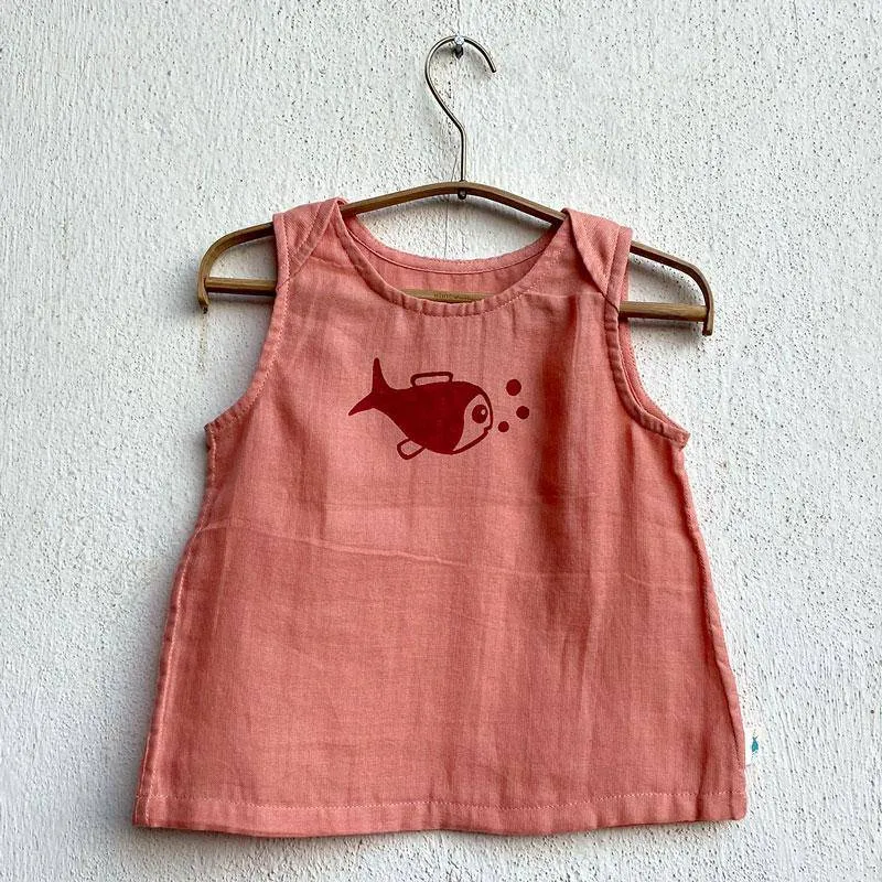 Koi Jhabla Bag-100% Organic Cotton Sleeveless Top