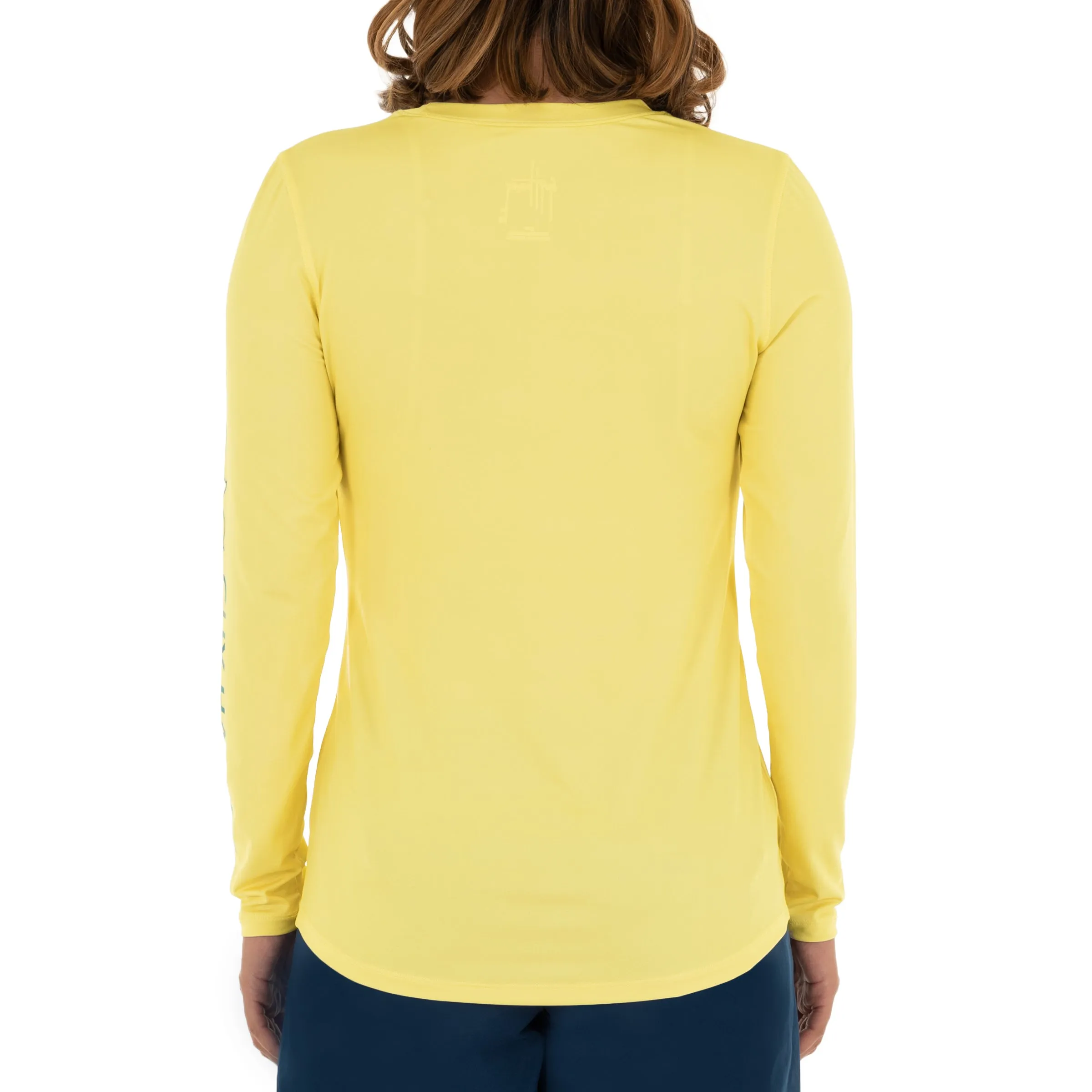 Ladies Core Solid Yellow Sun Protection Top