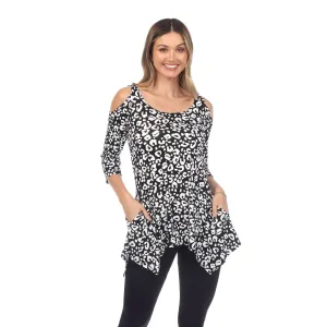 Leopard Cold Shoulder Tunic