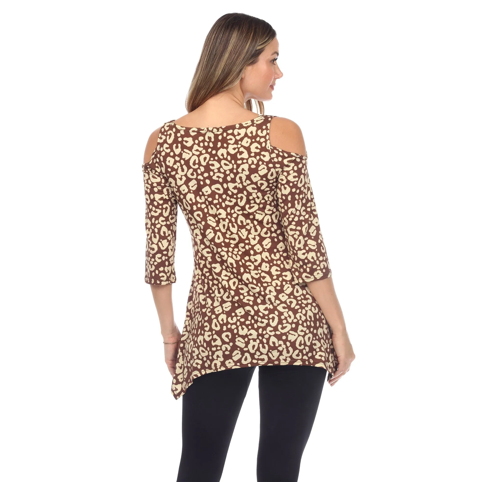 Leopard Cold Shoulder Tunic