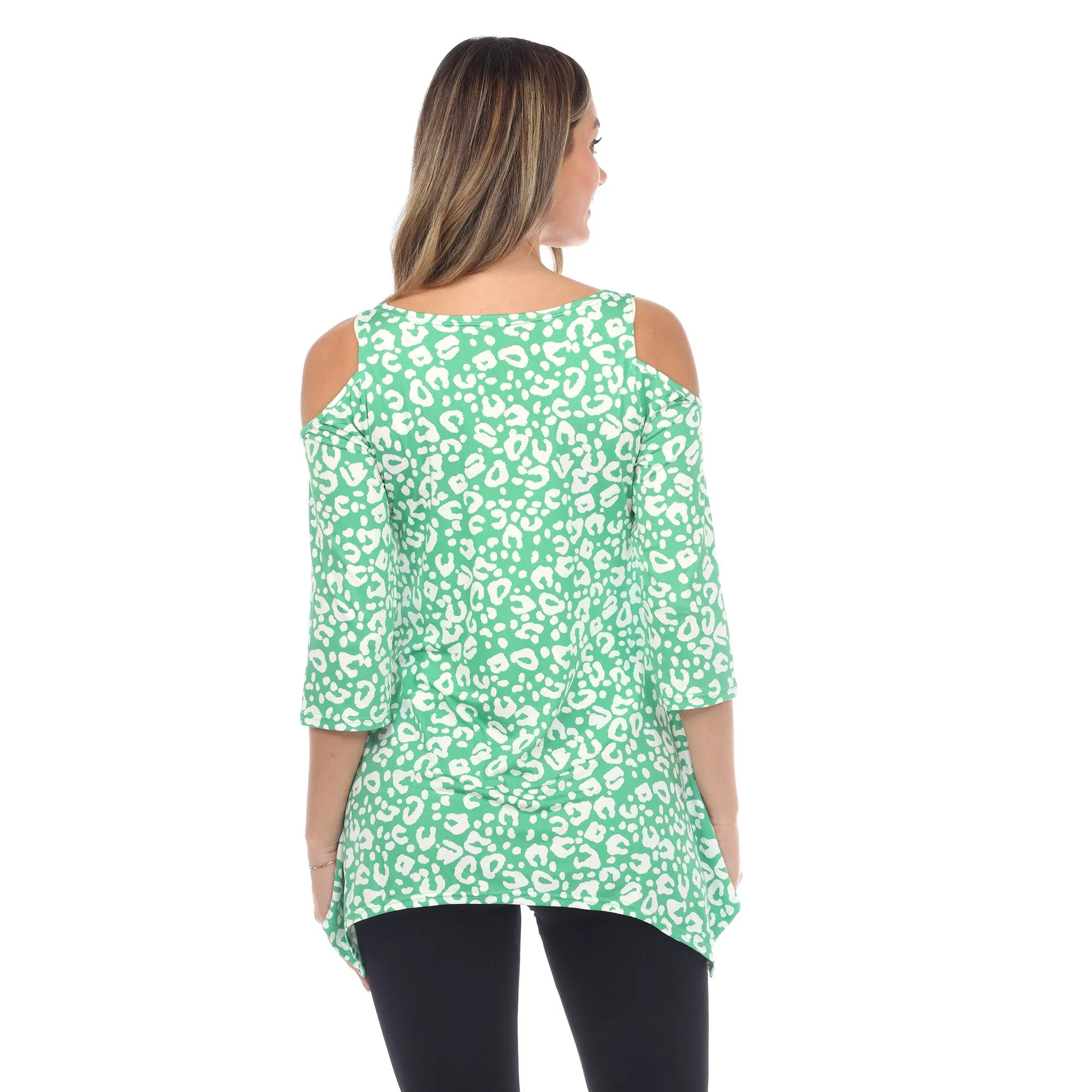 Leopard Cold Shoulder Tunic