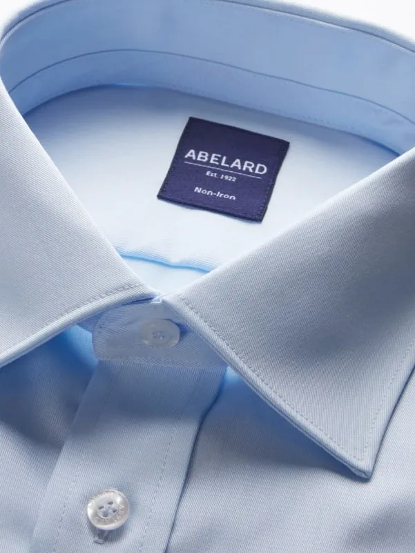 Long Sleeve Business Shirt - Non-Iron - Sky Blue | White