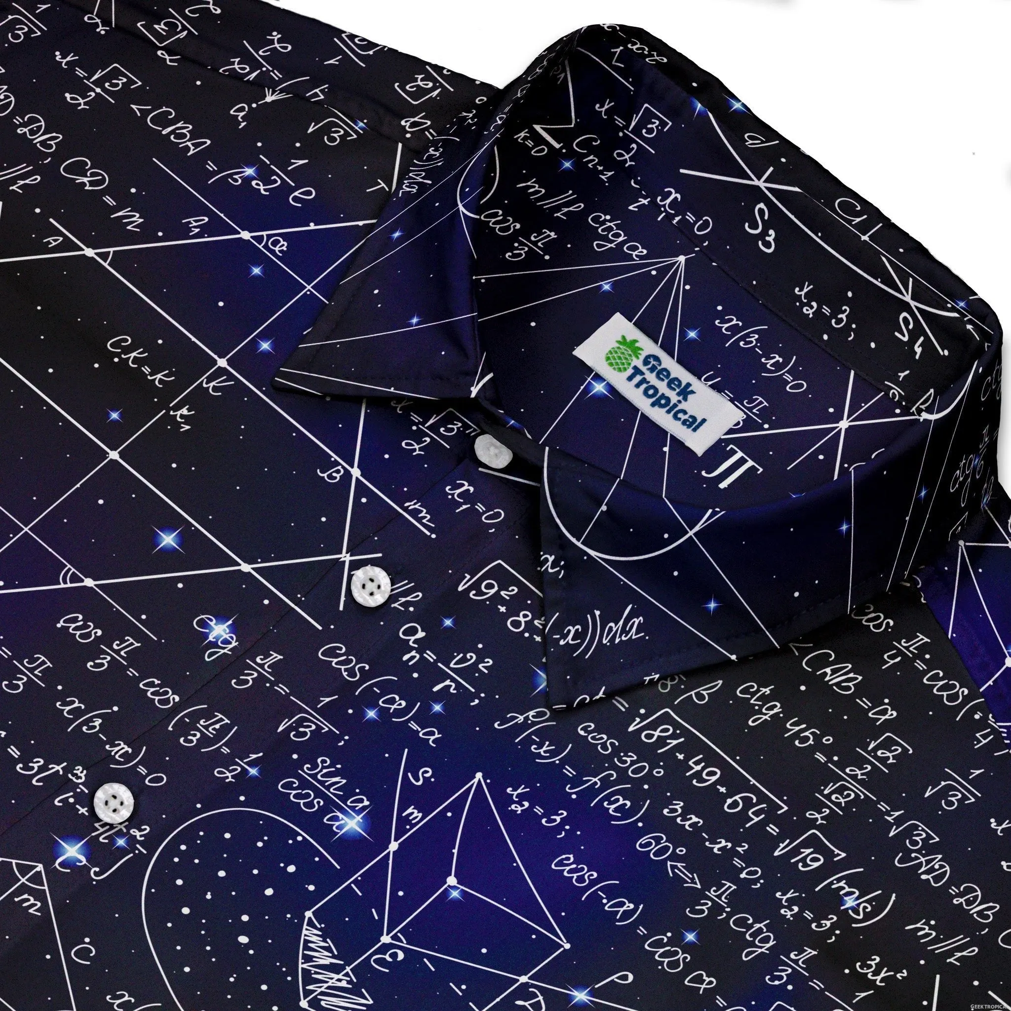 Math And Physics Space Button Up Shirt