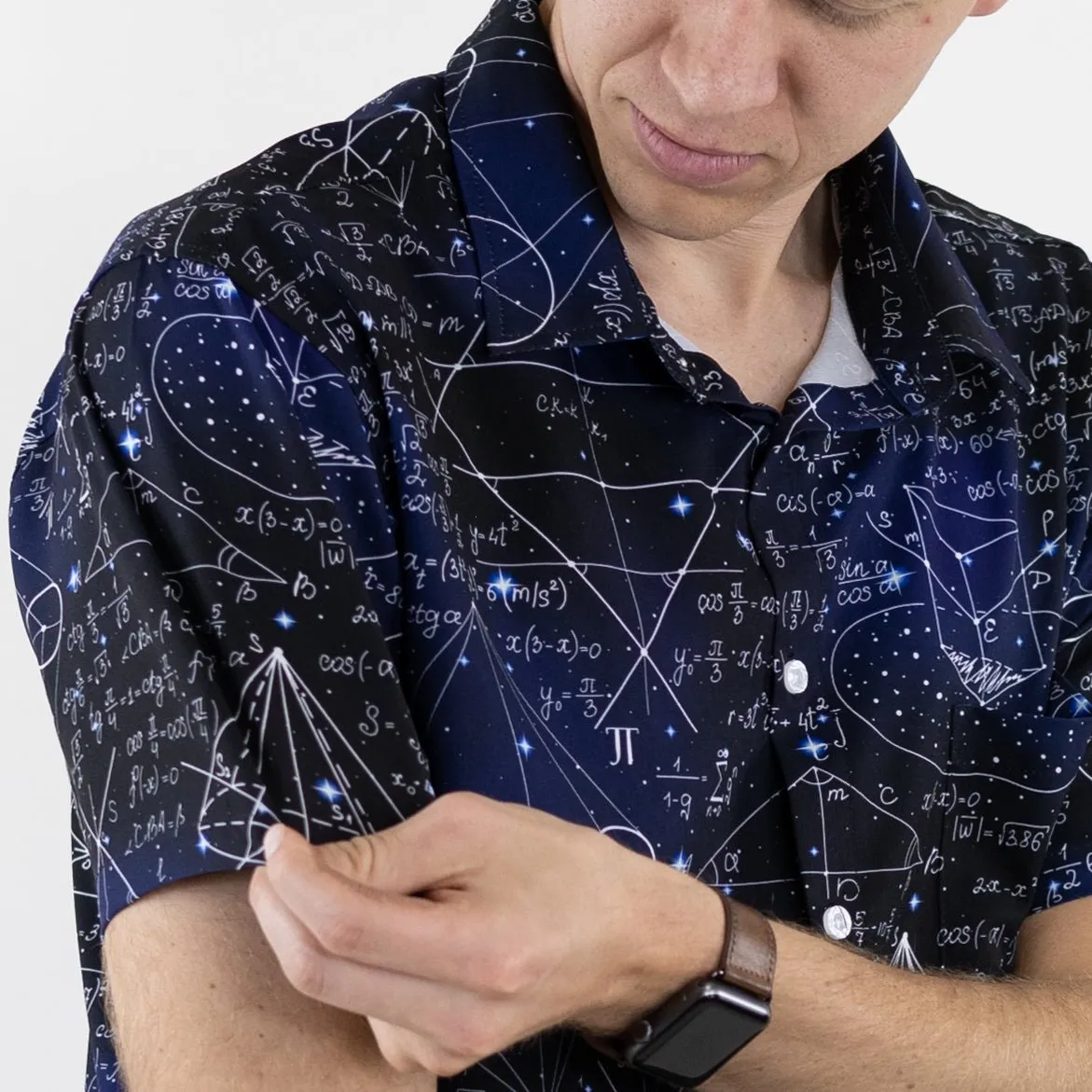 Math And Physics Space Button Up Shirt