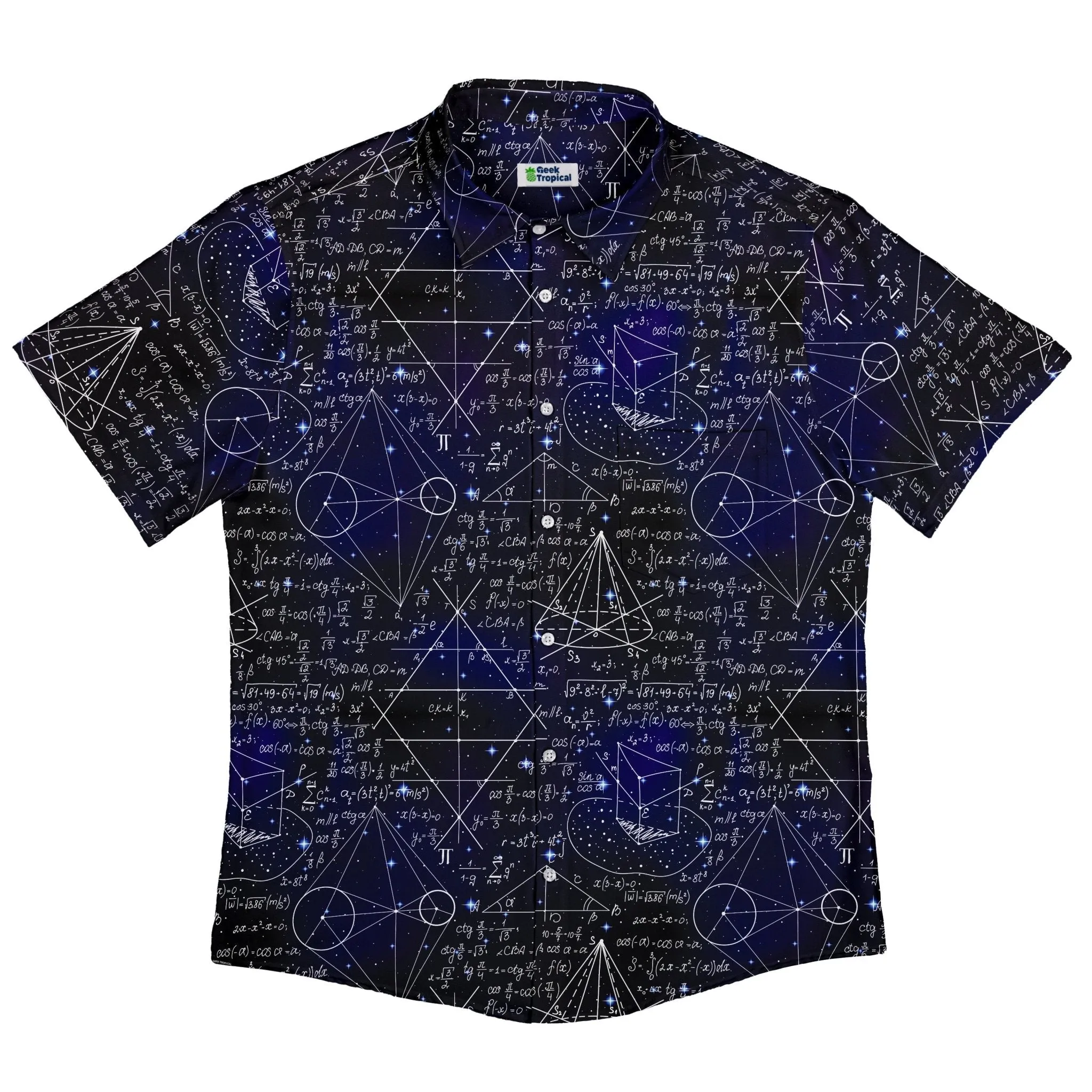 Math And Physics Space Button Up Shirt