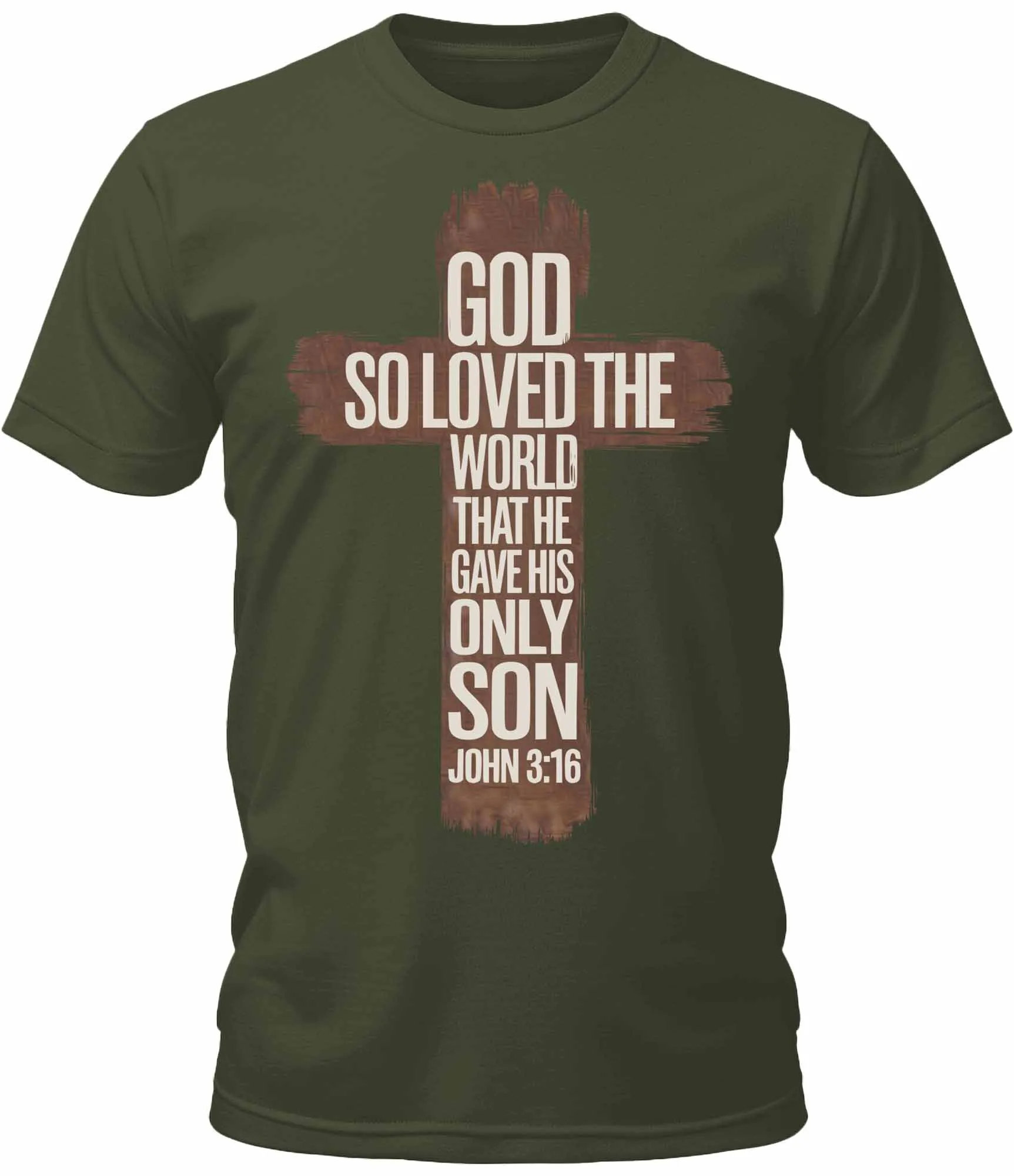 Mens John 3:16 Christian Cross Bible Graphic Tee Cool Premium Tshirt