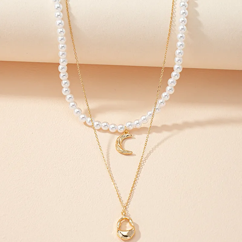 Moonlit Lock Double Layer Necklace - Vienna Verve Collection