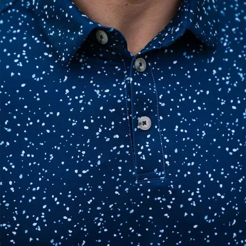 Navy Speckled Performance Polo