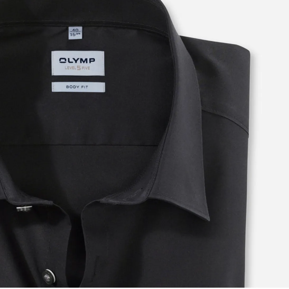 OLYMP LEVEL FIVE BODY FIT COTTON STRETCH SLIM FIT FORMAL SHIRTS BLACK 6090