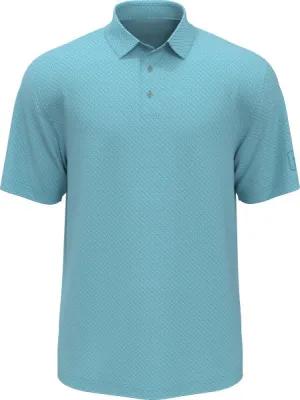 PGA Tour Mens Jacquard Color Geometric Short Sleeve Golf Polo Shirt