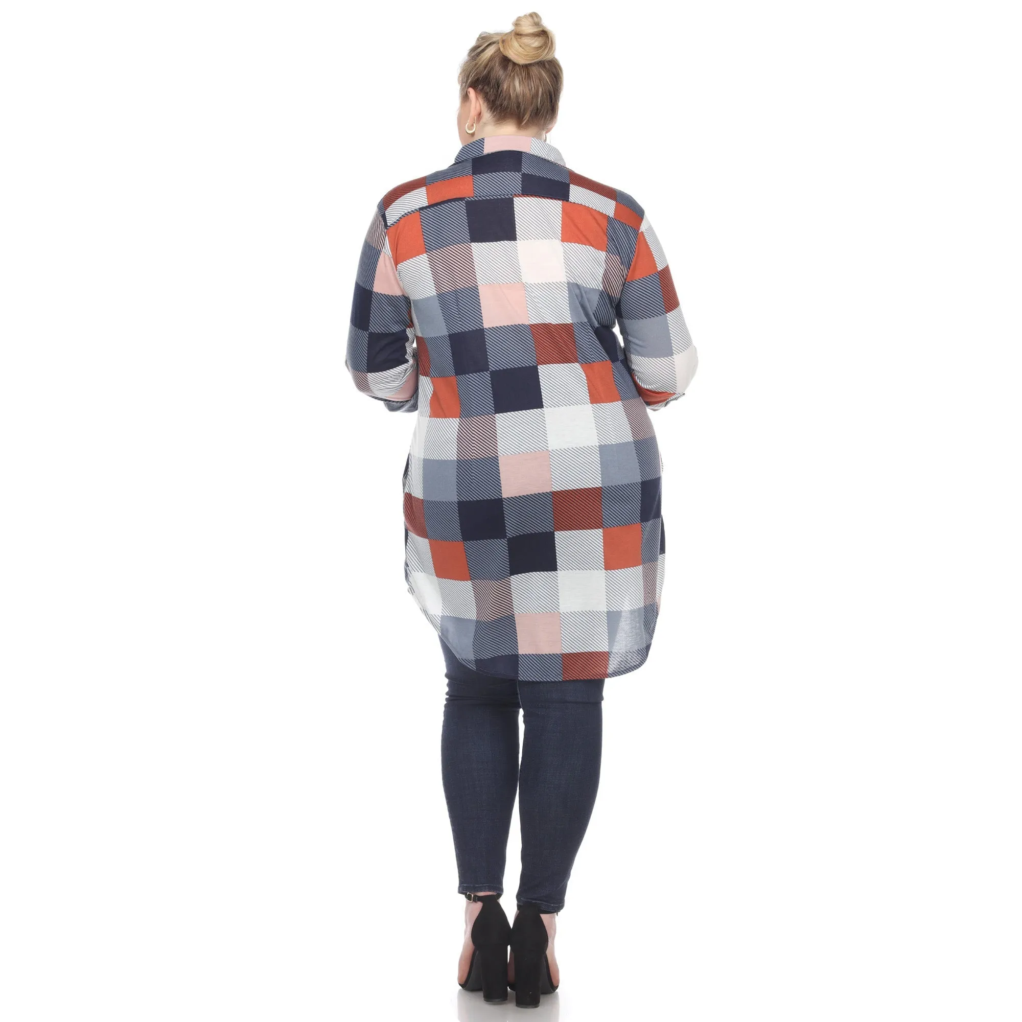 Plaid Tunic Shirt - Plus