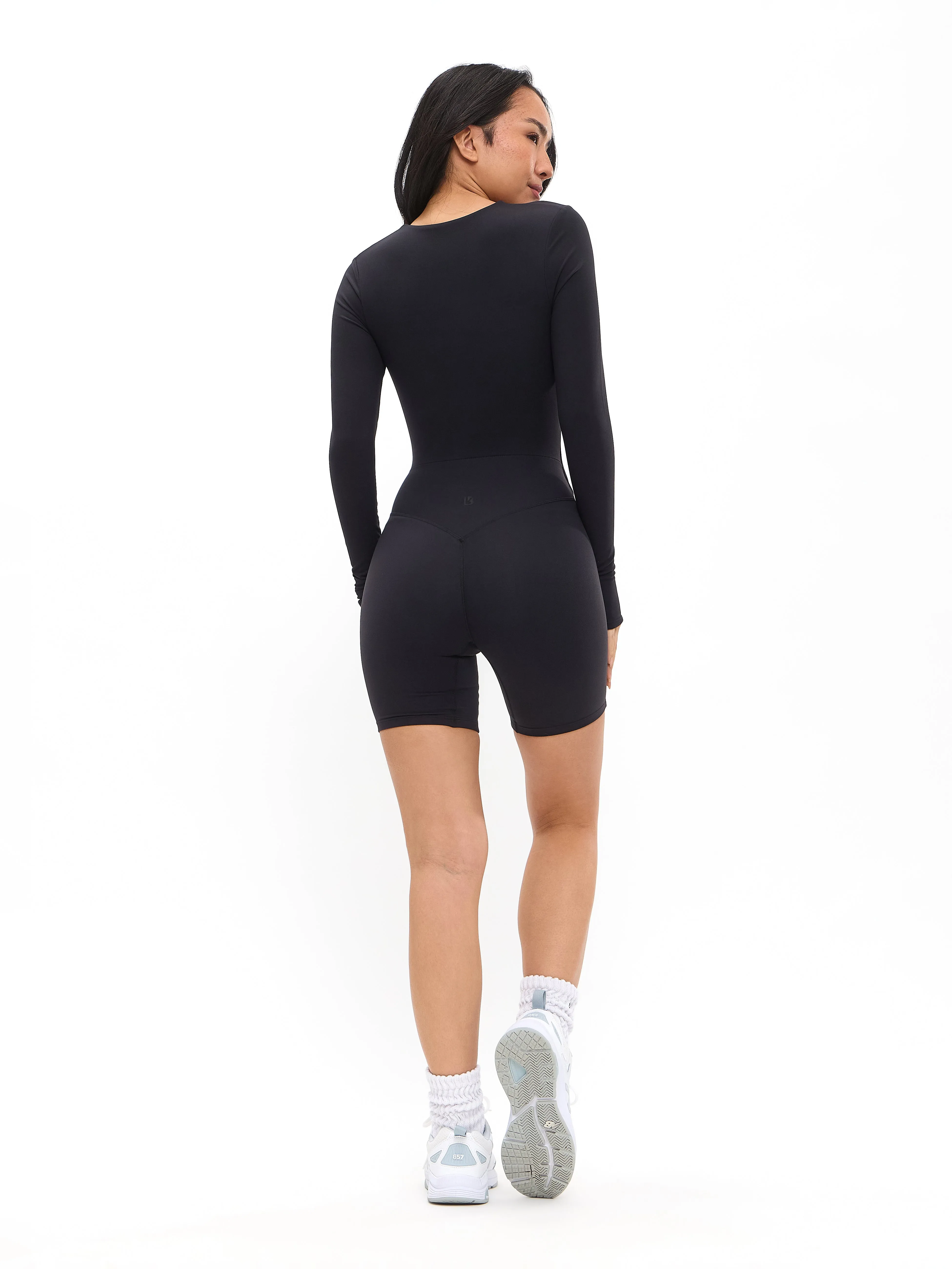 Poshknit Wrap Bodysuit - Onyx Black