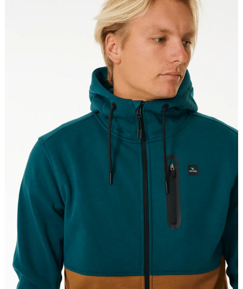 Rip Curl Anti Series Departed Zip Jacket-Blue Green