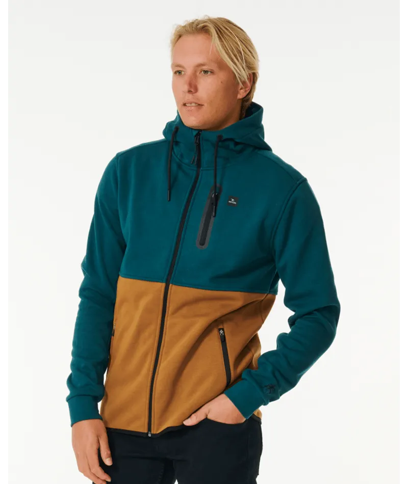 Rip Curl Anti Series Departed Zip Jacket-Blue Green