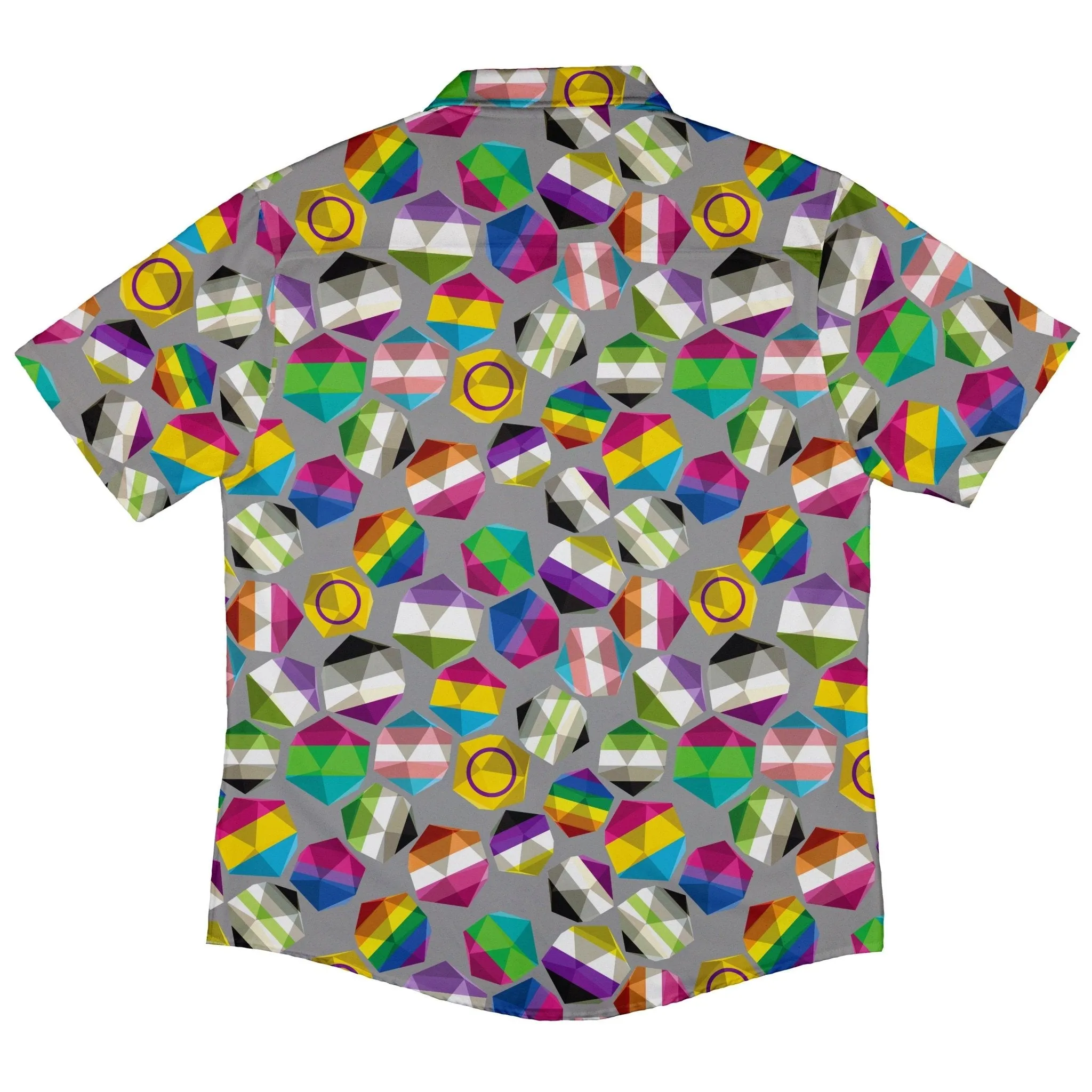 Roll with Pride LGBTQ Dice Dnd Button Up Shirt