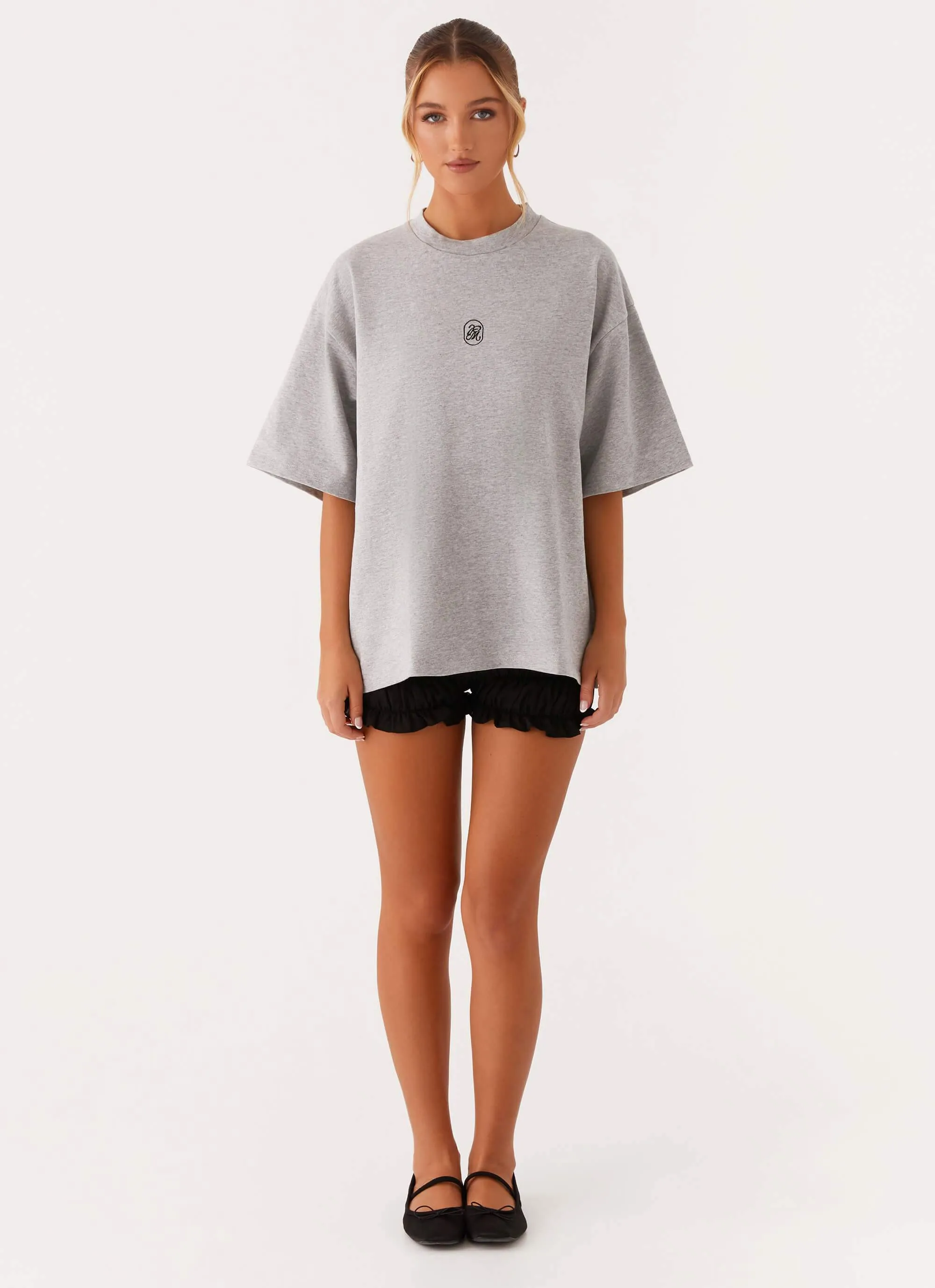 Signature Oversized Tee - Grey