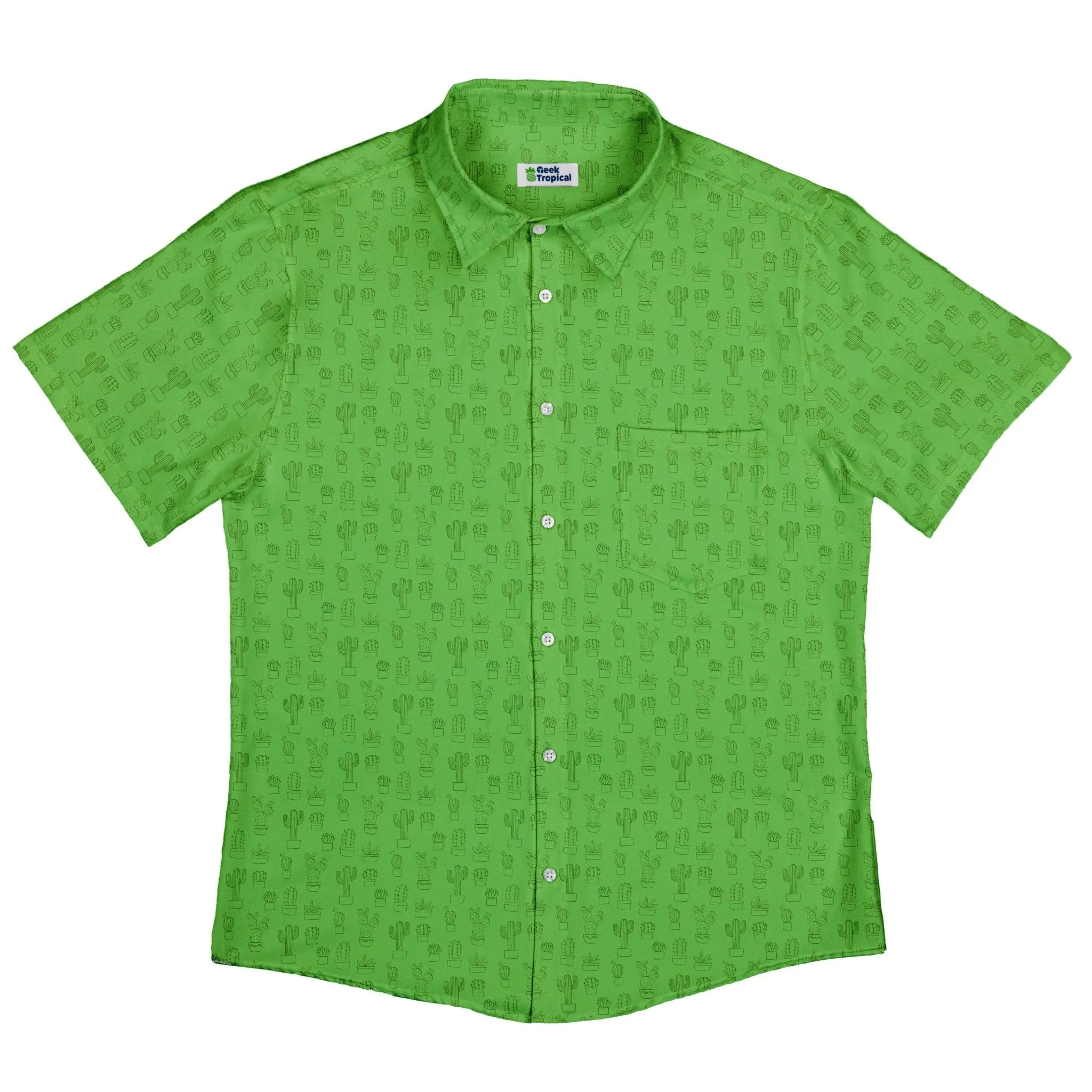 Simple Cactus Button Up Shirt