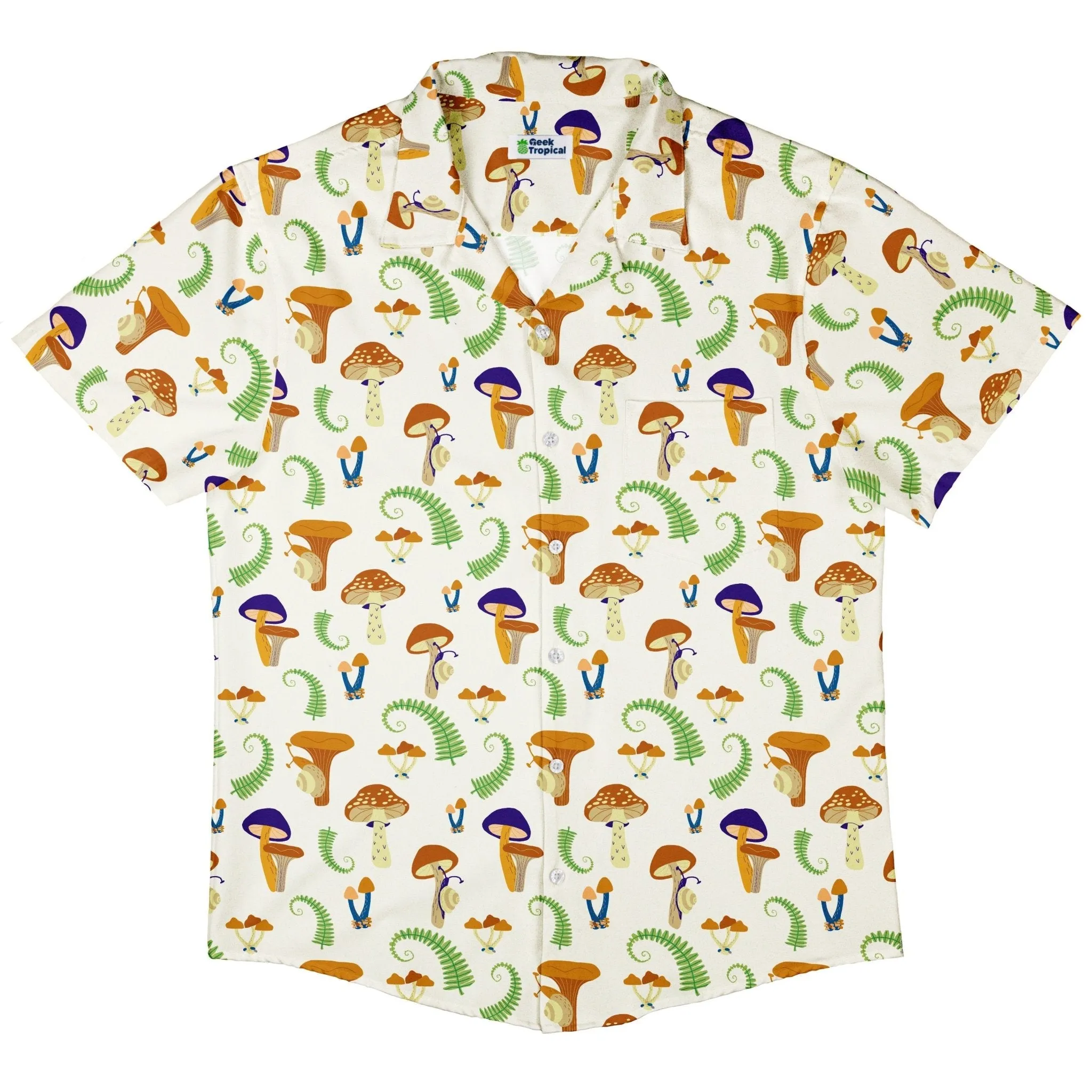 Snails and Mushrooms Botany Button Up Shirt