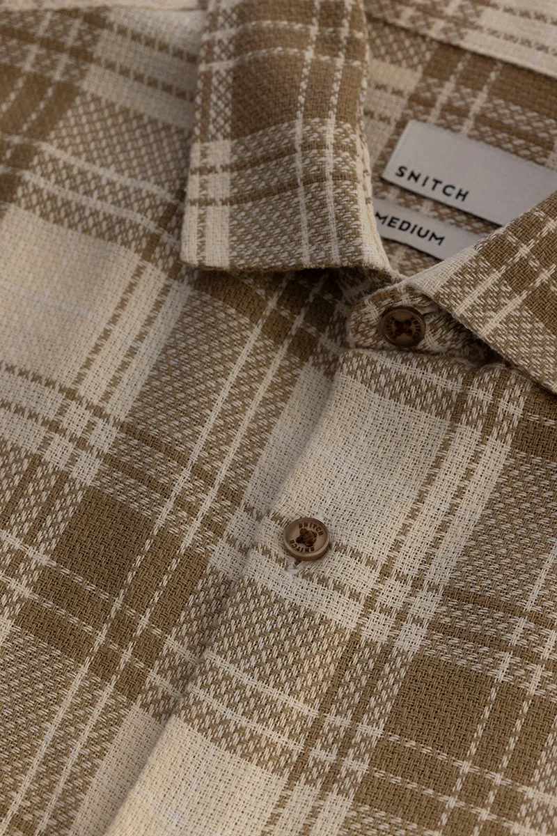 Tartan Tango Beige Checks Shirt