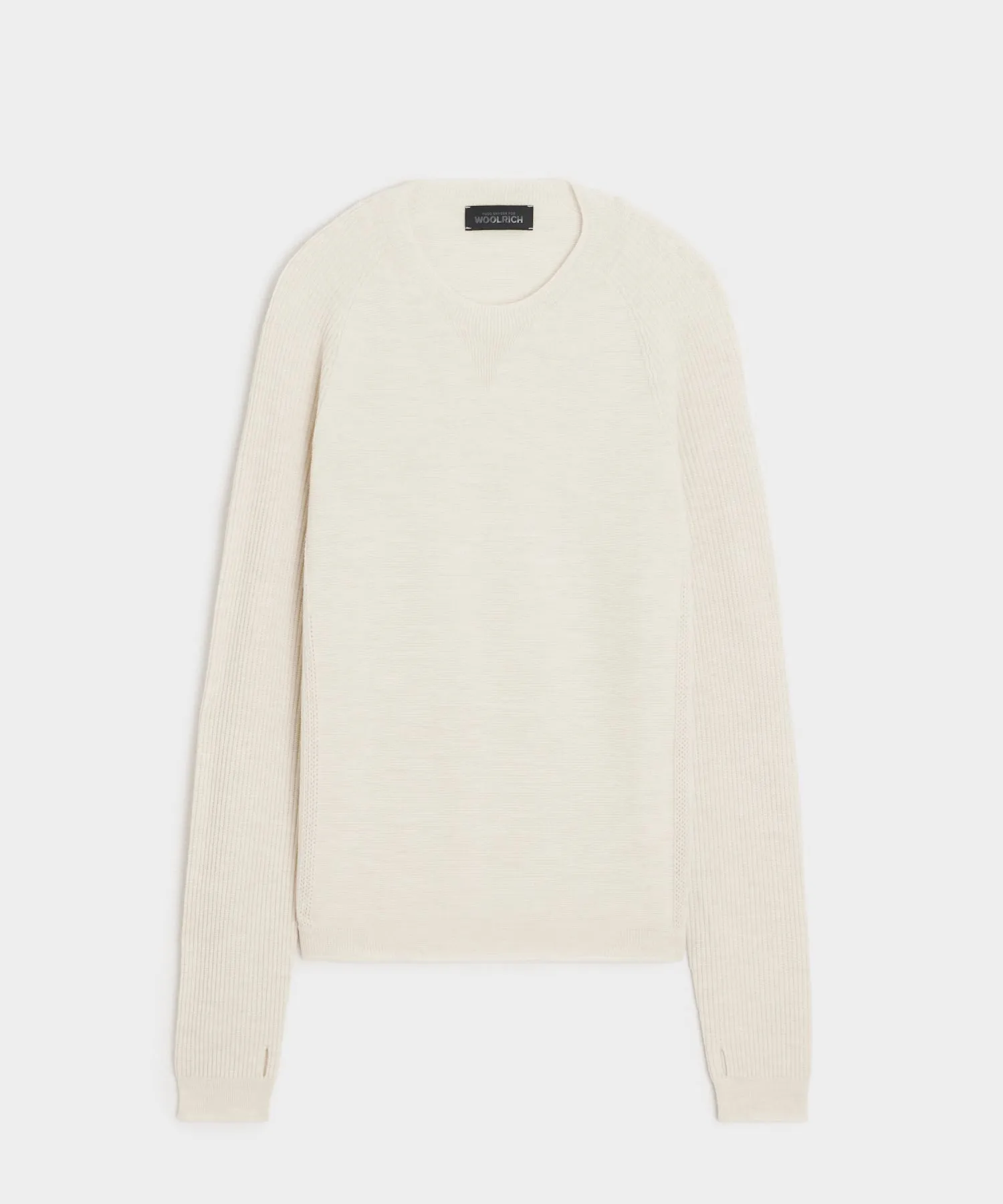 Todd Snyder X Woolrich Technical Merino Crewneck in Cream