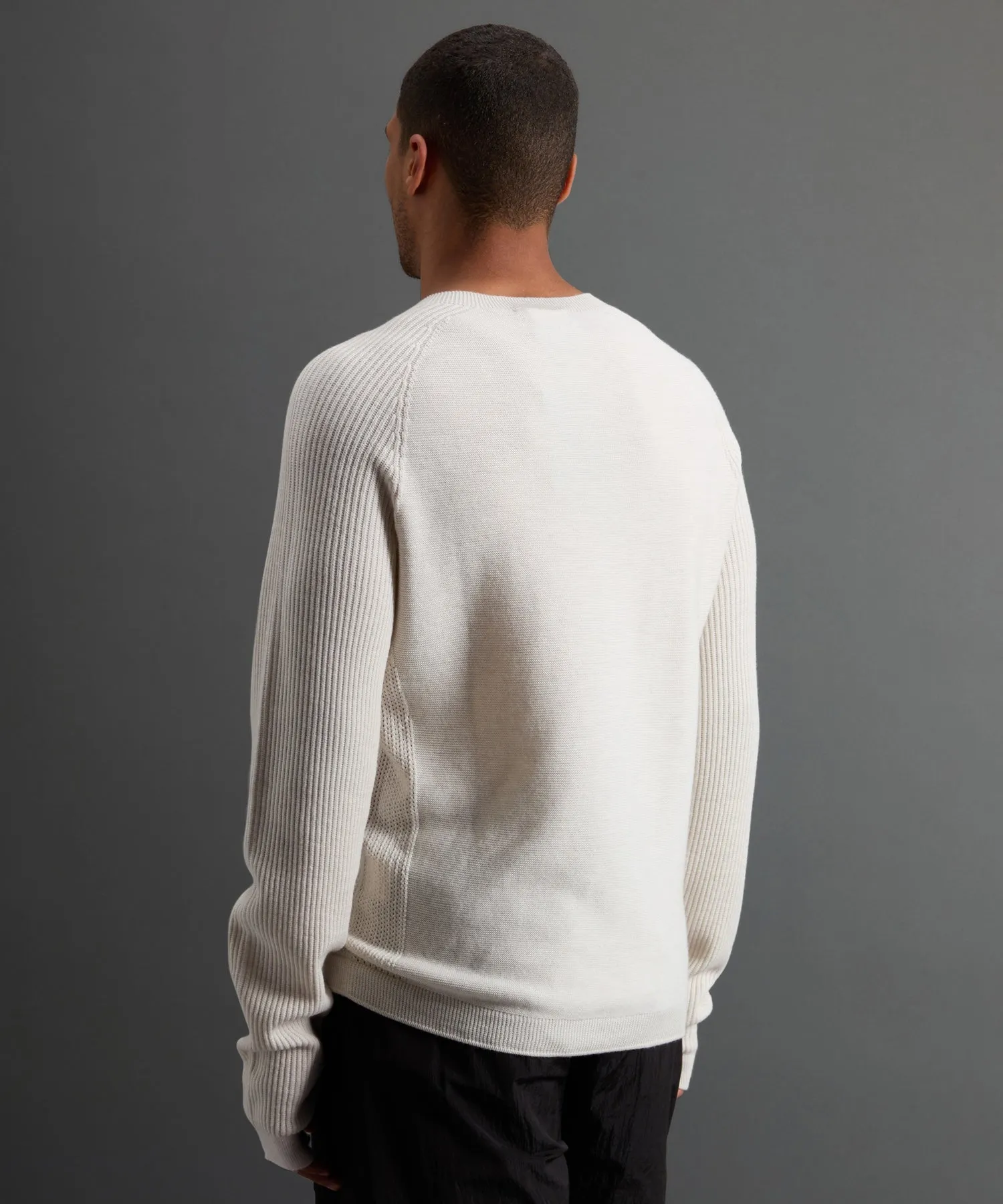 Todd Snyder X Woolrich Technical Merino Crewneck in Cream