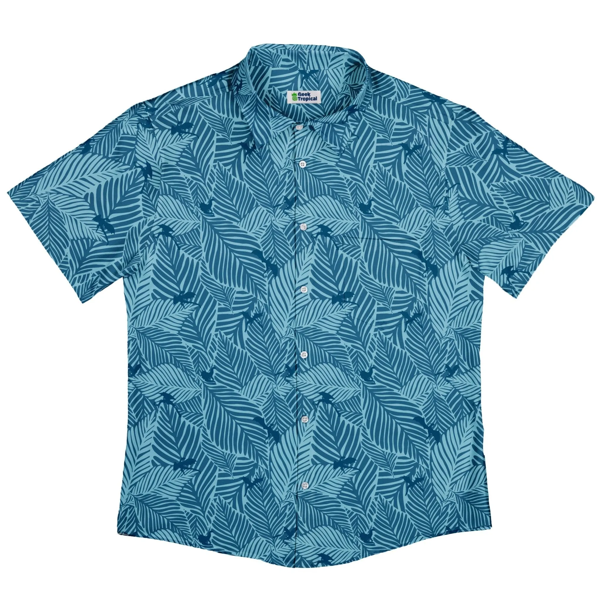 Tropical Dragons Button Up Shirt