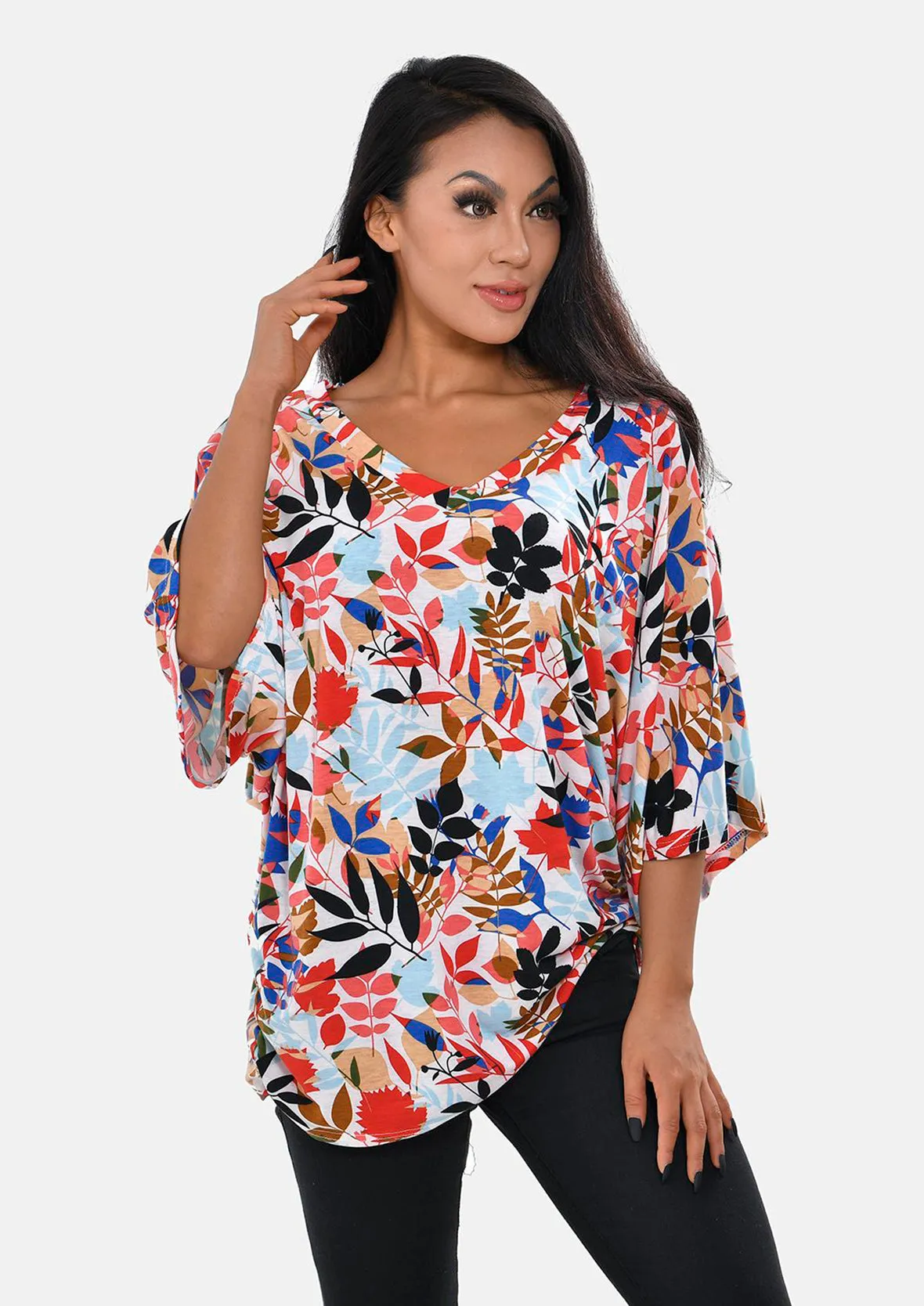 V-Neck Jersey Drape Top