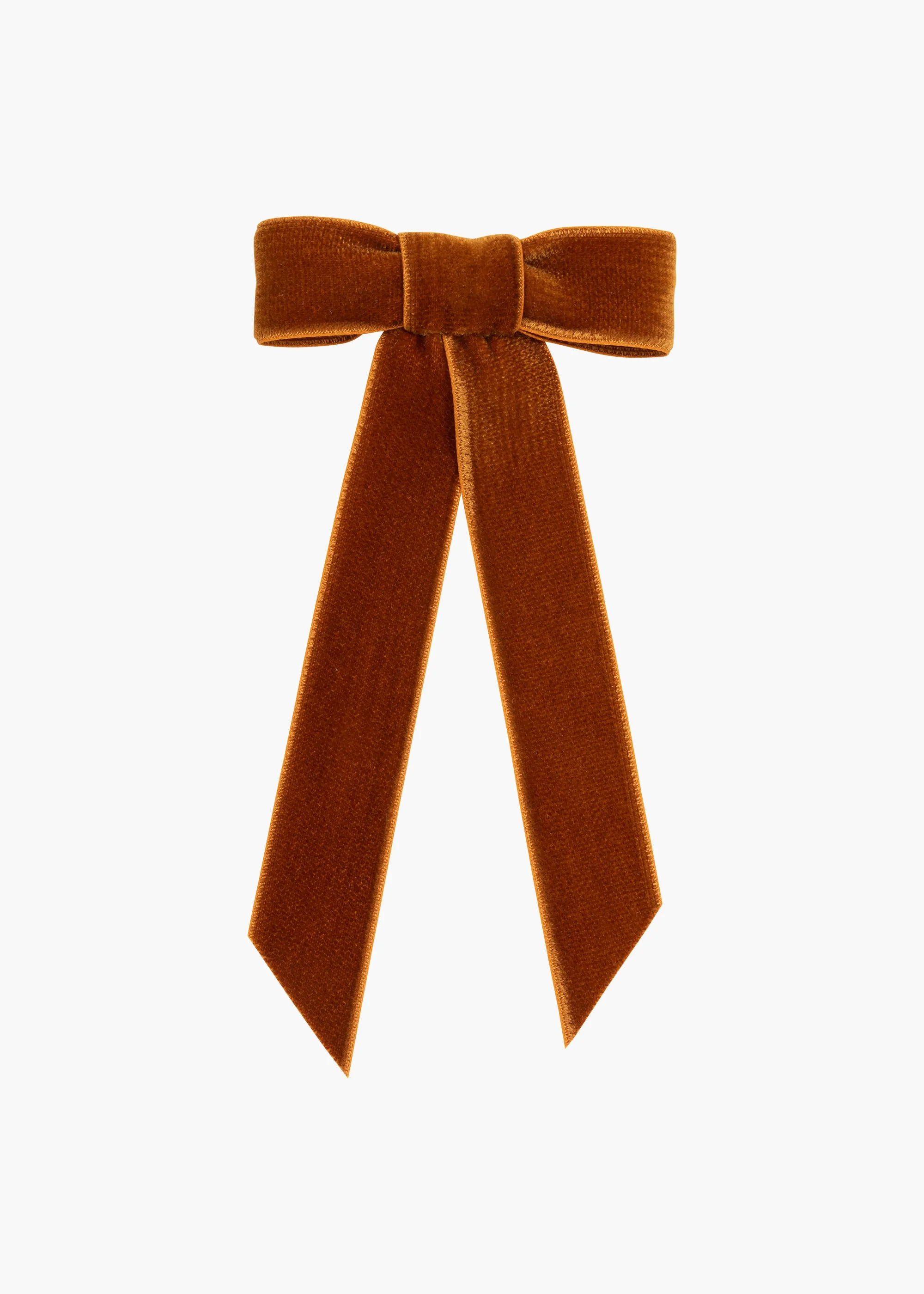 Velvet Bow Barrette -- Topaz