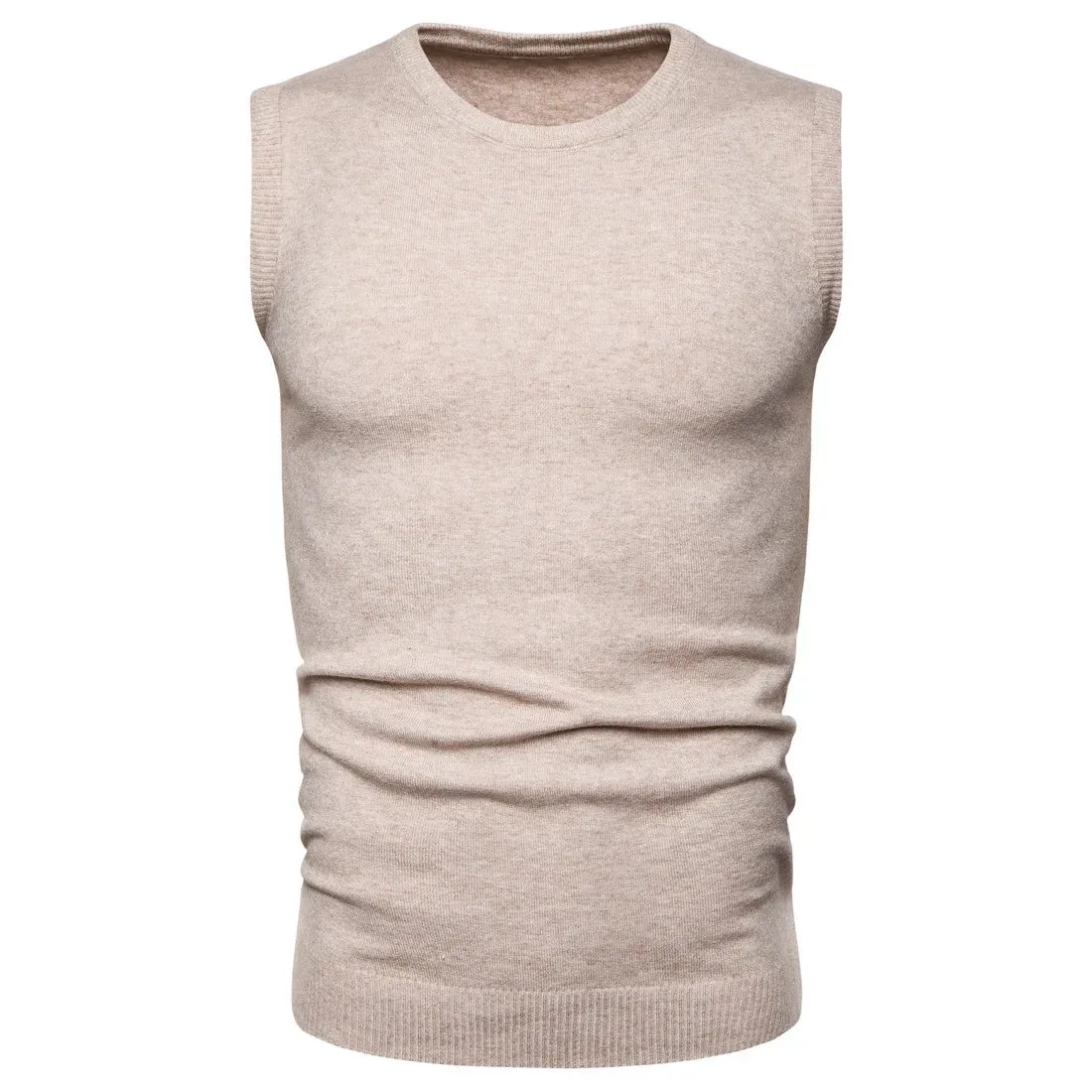 Wiaofellas  -  Men's Golf Vest Brand Pullovers Solid Color Fleece High Quality Vest Sleeveless Top Clothing Autumn Knitted Casual Male Sweaters