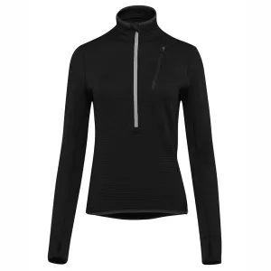 Womens 260 Merino Blend Grid Fleece (Black)