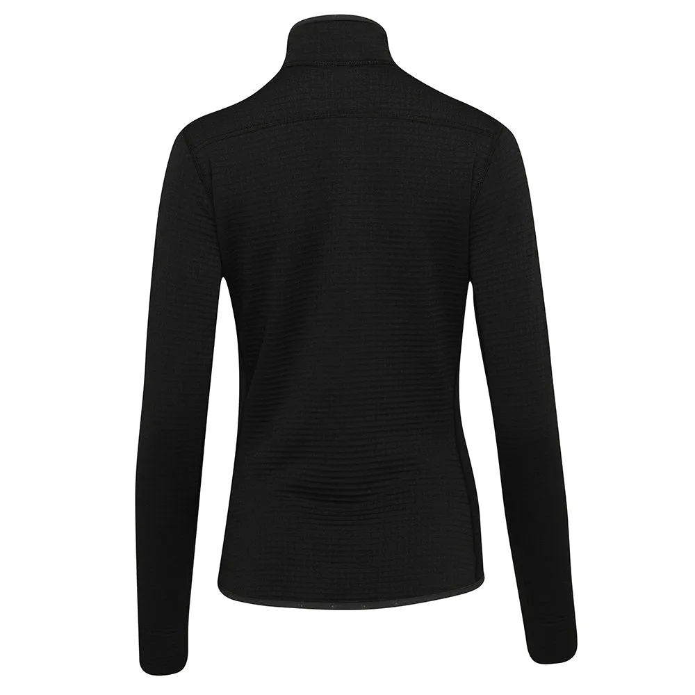 Womens 260 Merino Blend Grid Fleece (Black)