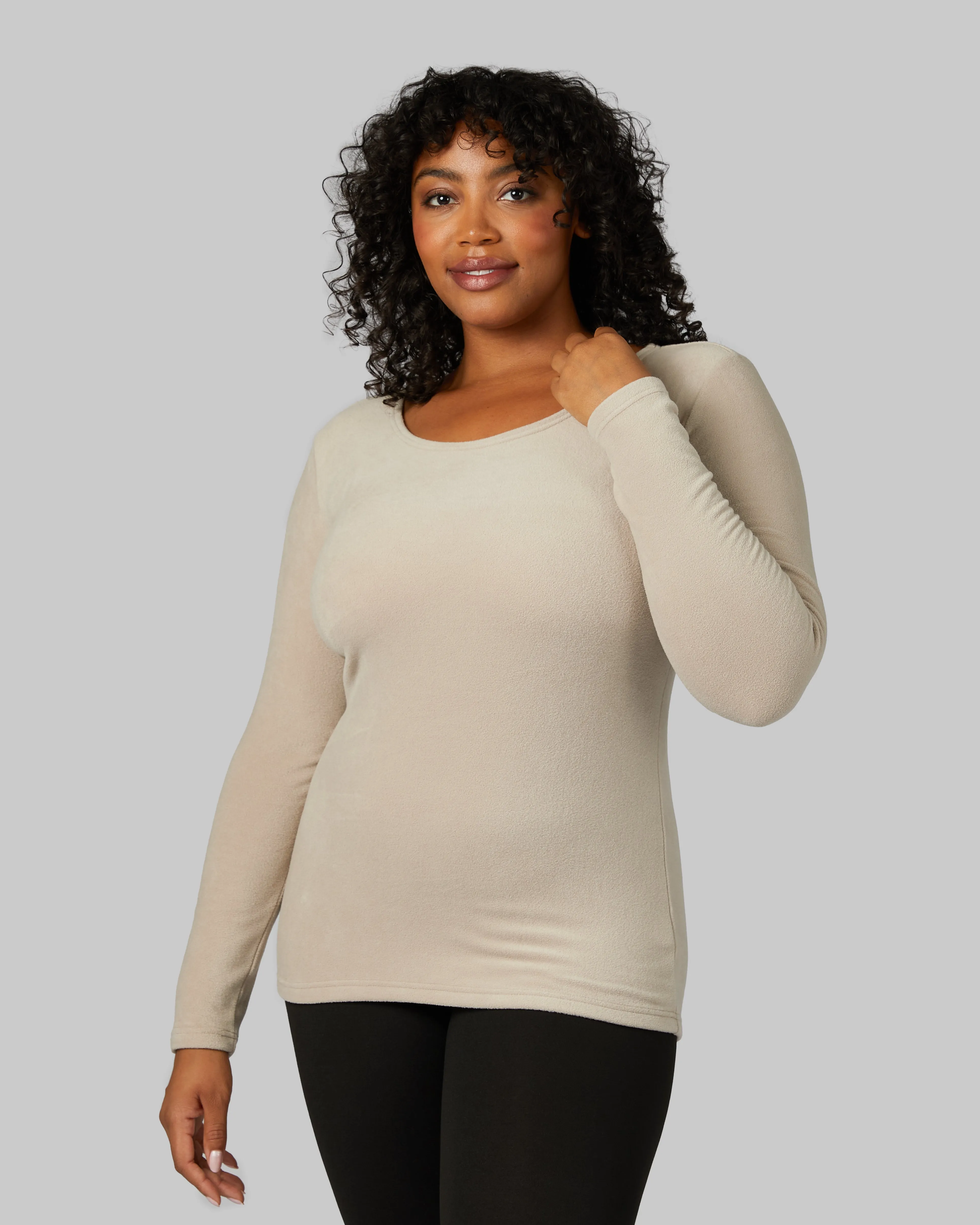 WOMEN'S HEAVYWEIGHT FLEECE BASELAYER SCOOP TOP