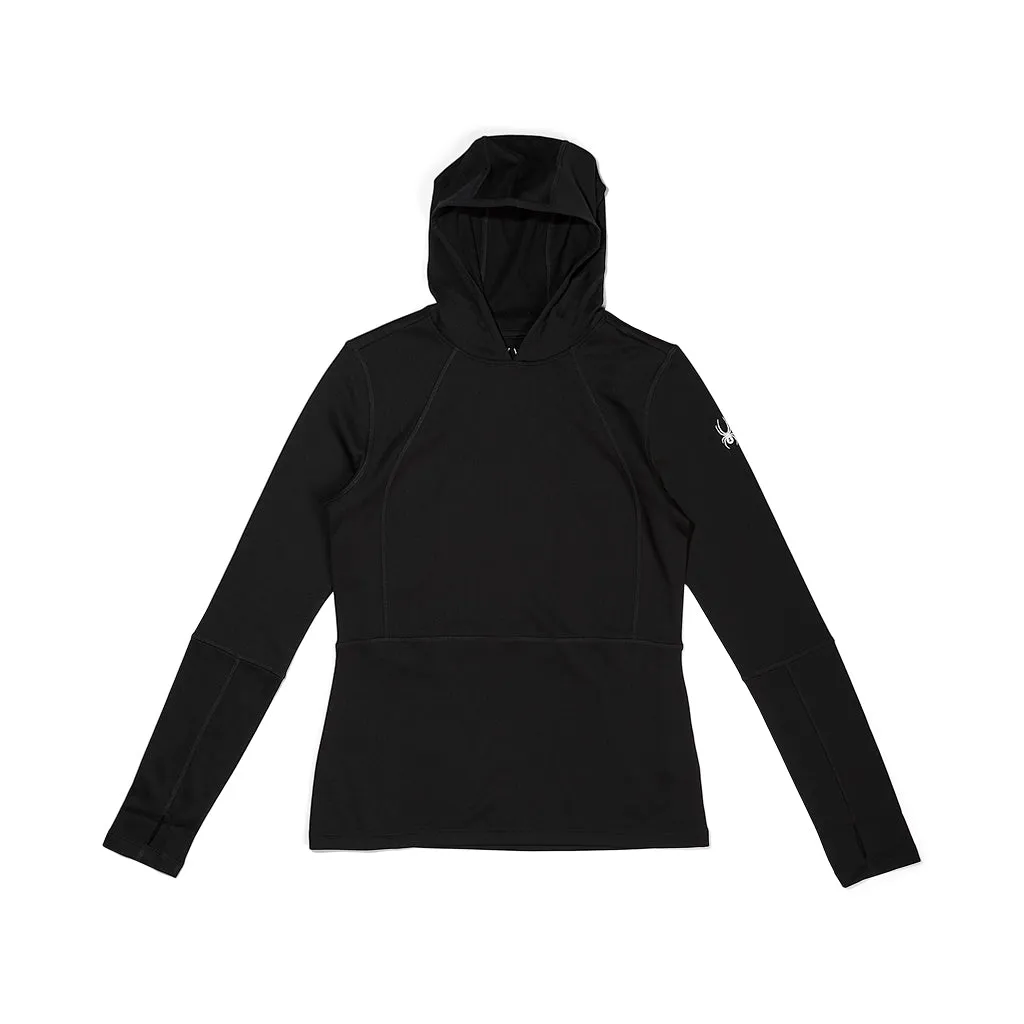 Womens Stretch Charger Hoodie - Black