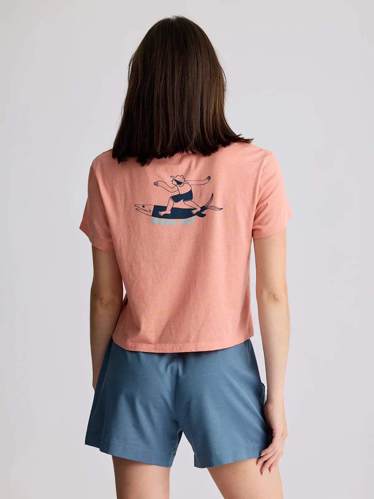 Women's Twin Fin Tee - Heather Sunset