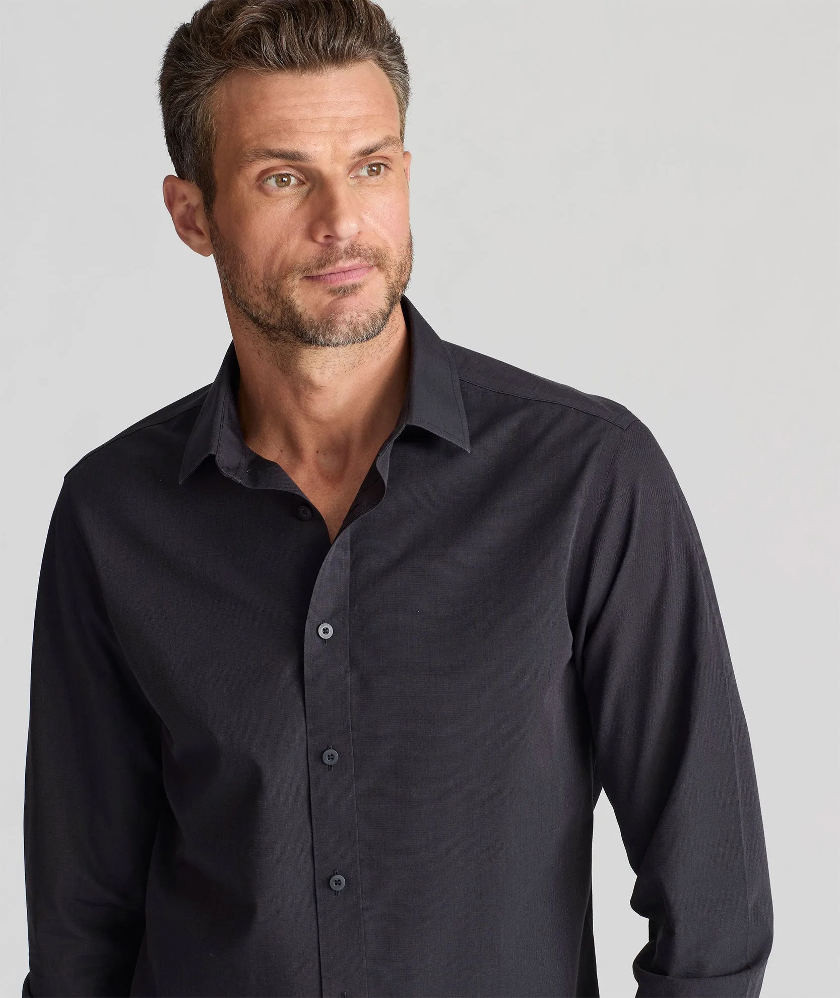 Wrinkle-Free Black Stone Shirt - FINAL SALE